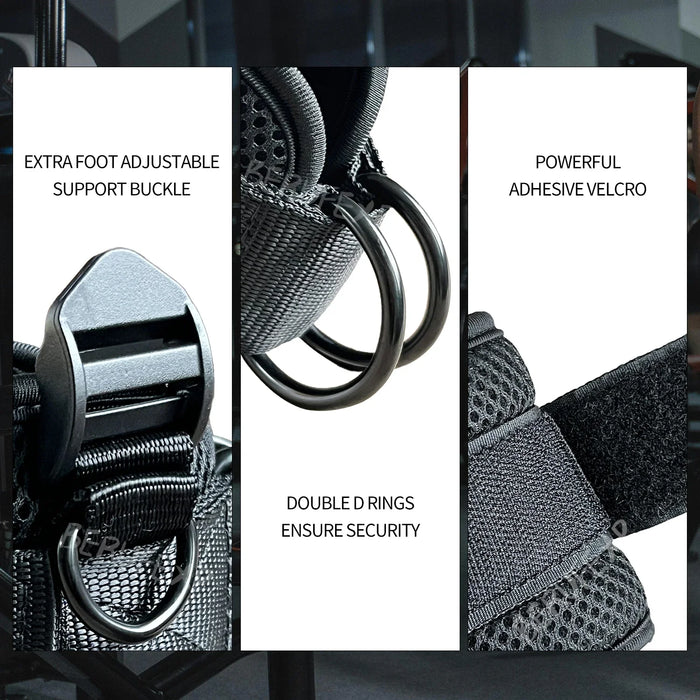 Adjustable Ankle Cuffs for Cable Machine Fitness Training