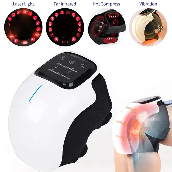Cordless Knee Massager with Heat, Vibration & LED Display