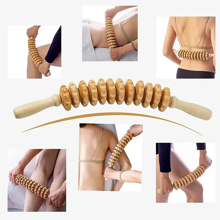 Wooden Fascia Massage Roller for Body Relaxation