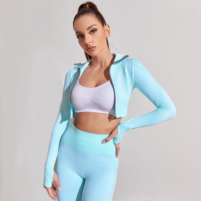 Agility Long-Sleeve & Leggings Gym Set - Flamin' Fitness