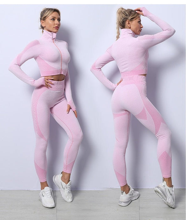 Agility Long-Sleeve & Leggings Gym Set - Flamin' Fitness