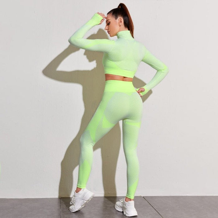 Agility Long-Sleeve & Leggings Gym Set - Flamin' Fitness