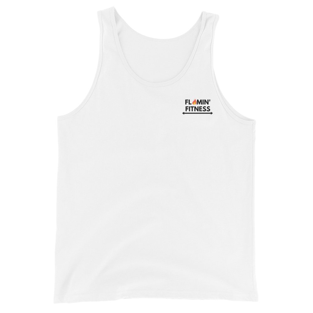 Men's White Tank Top | Men's Gym T-Shirts & Tops — Flamin' Fitness