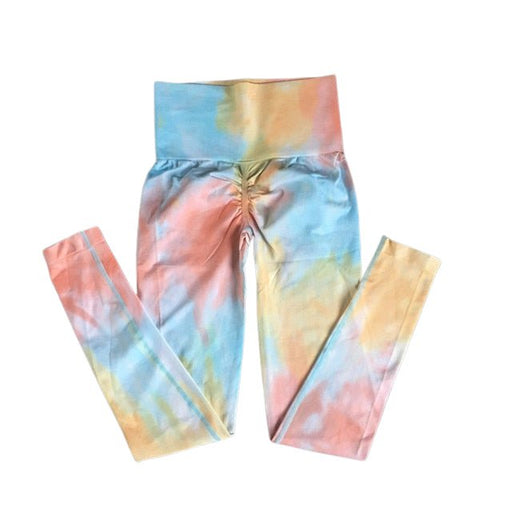 Two-Tone Tie-Dye Gym Leggings - Flamin' Fitness